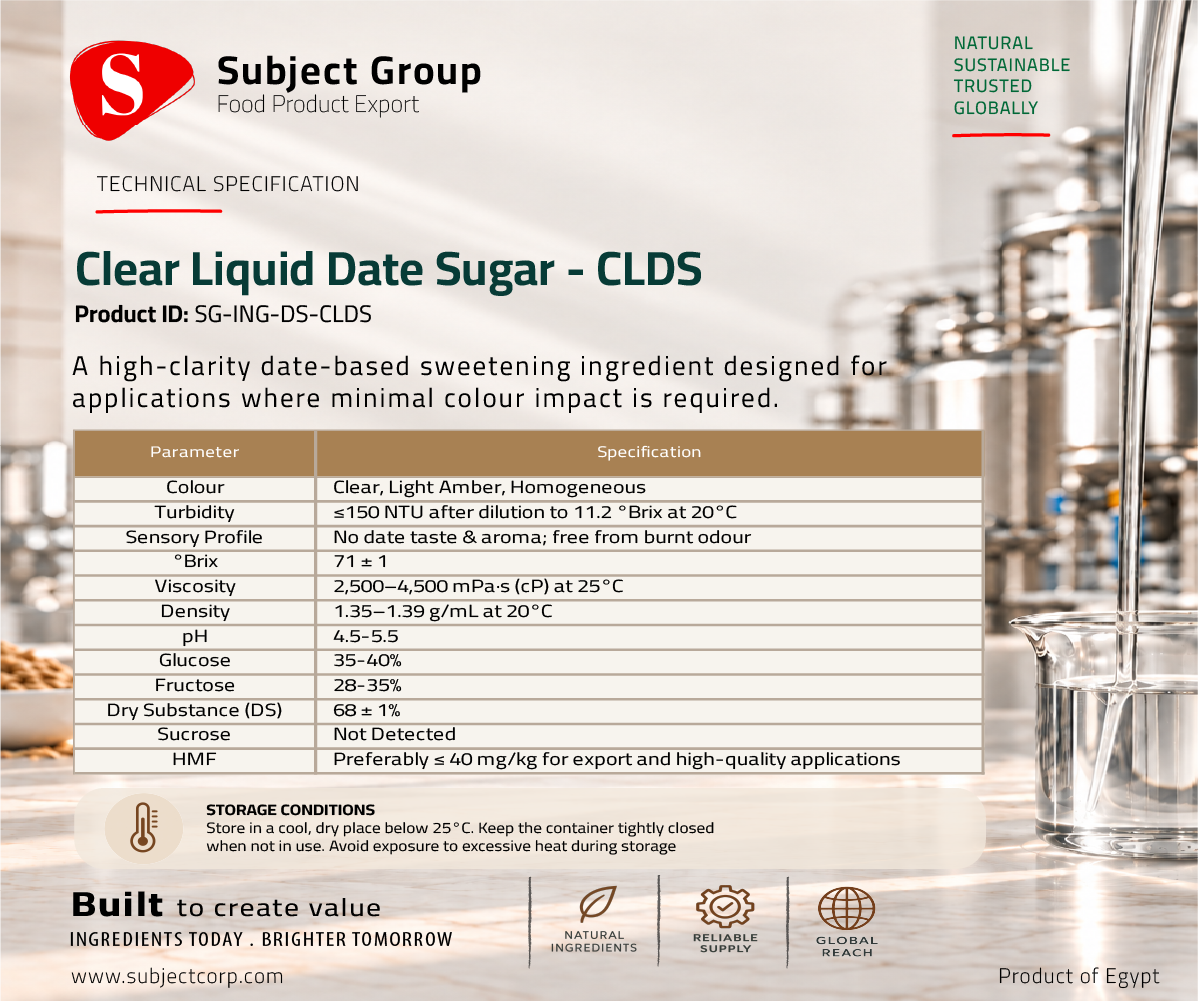 Clear Liquid Date Sugar